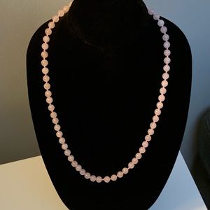 Rose Quartz Bead Necklace